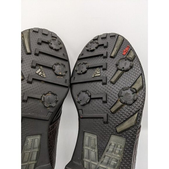 Vtg Adidas Golf Shoes Men's 9 Leather Black Brown Z-Traxion Softspike 2002 - Picture 12 of 12